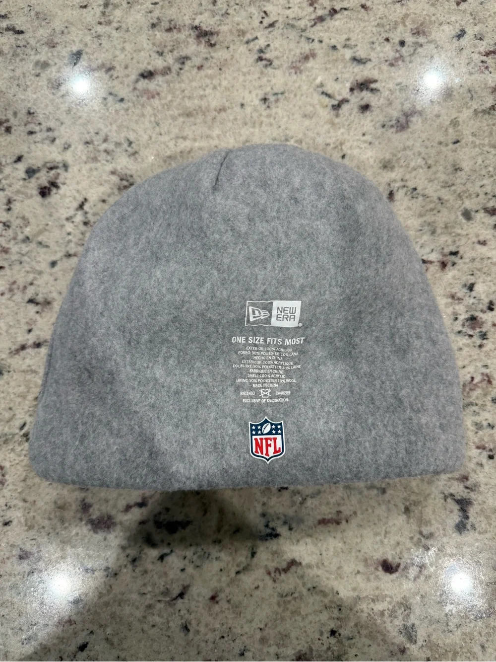 New Era Kids New England Patriots Red, Navy & White Pom Beanie